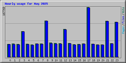 Hourly usage for May 2025